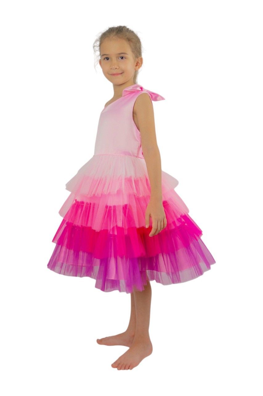 D' Daniela - Emelly Colourful Party Dress - Pink