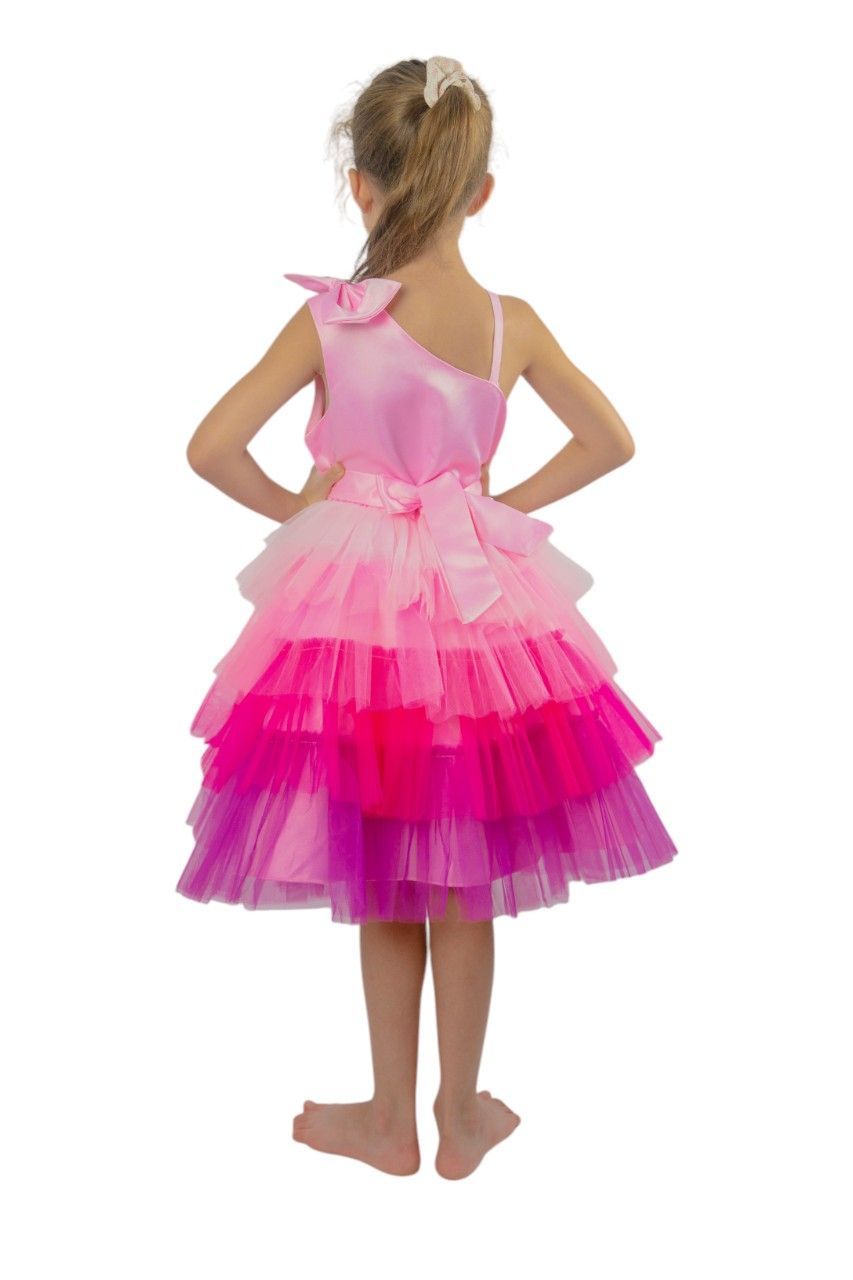 D' Daniela - Emelly Colourful Party Dress - Pink