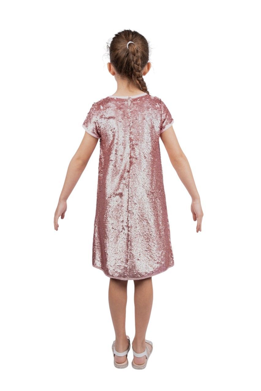 D' Daniela - Girl's Stardust Short Sleeves Dress - Pink