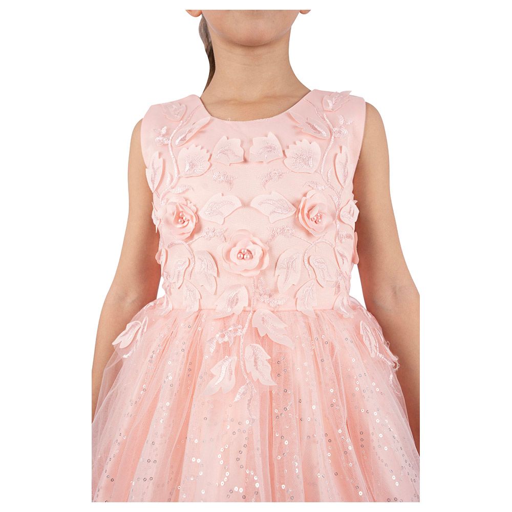 Ddaniela - Olivia Party Dress with Headband - Pink