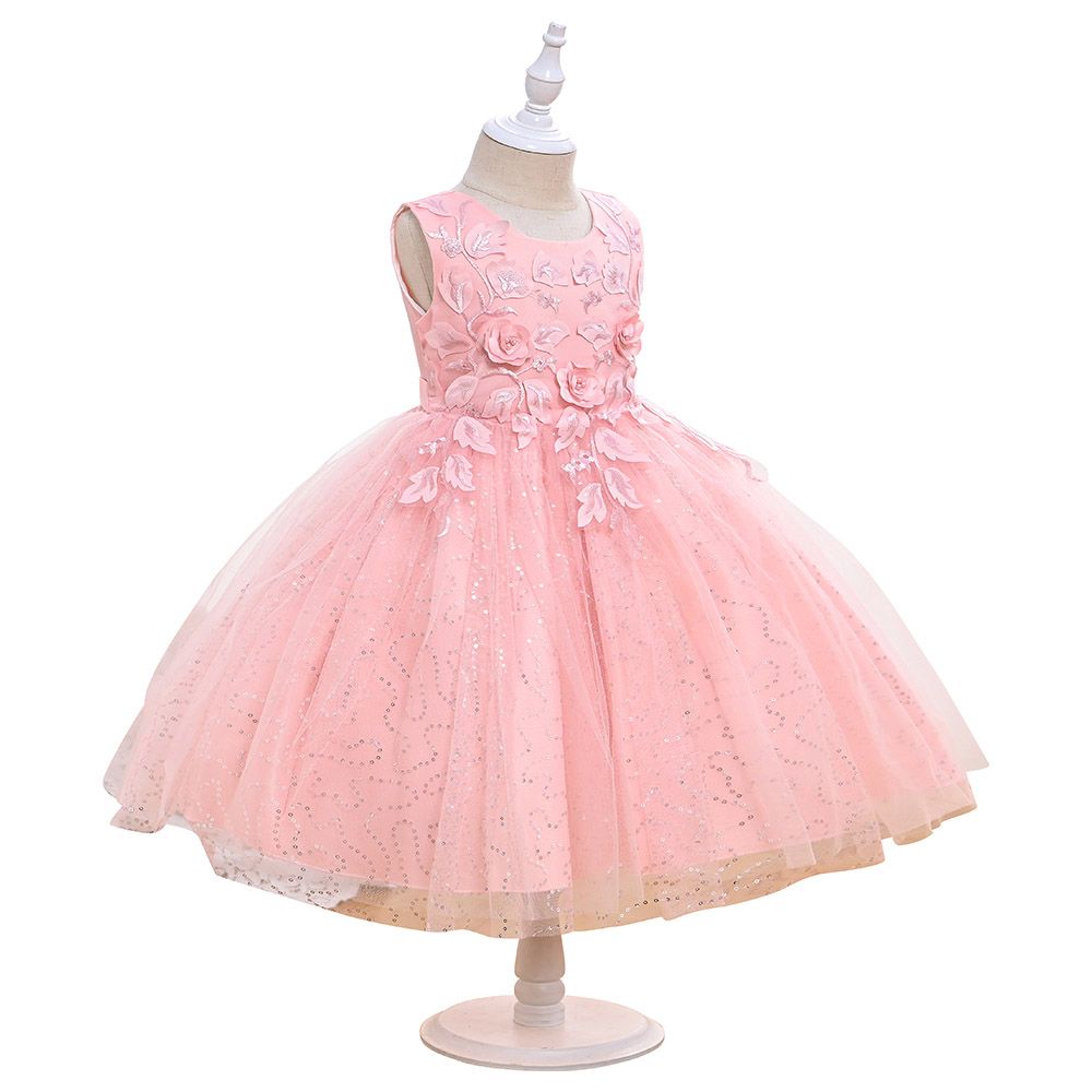 Ddaniela - Olivia Party Dress with Headband - Pink