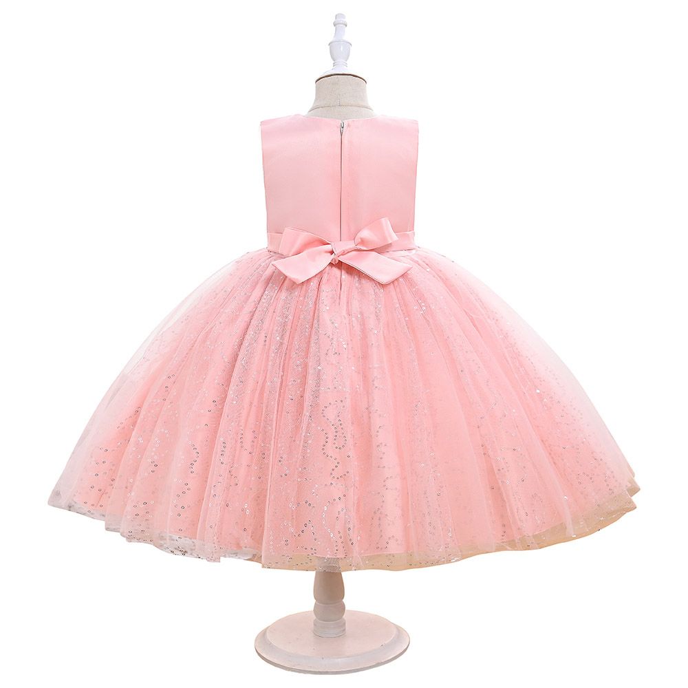 Ddaniela - Olivia Party Dress with Headband - Pink