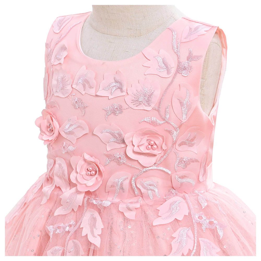 Ddaniela - Olivia Party Dress with Headband - Pink