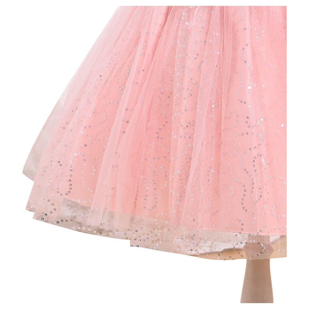 Ddaniela - Olivia Party Dress with Headband - Pink