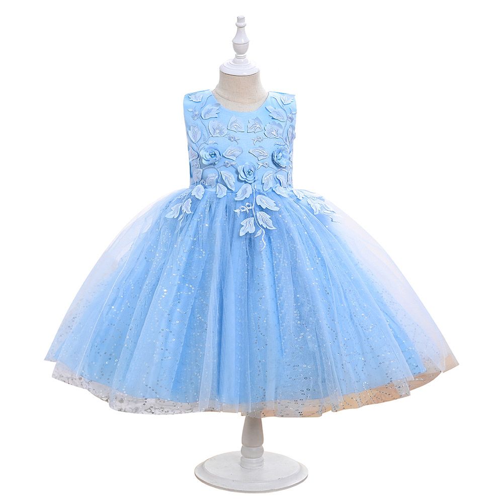 Ddaniela - Olivia Party Dress with Headband - Blue