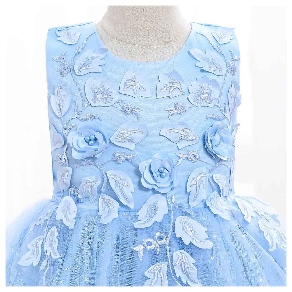 Ddaniela - Olivia Party Dress with Headband - Blue