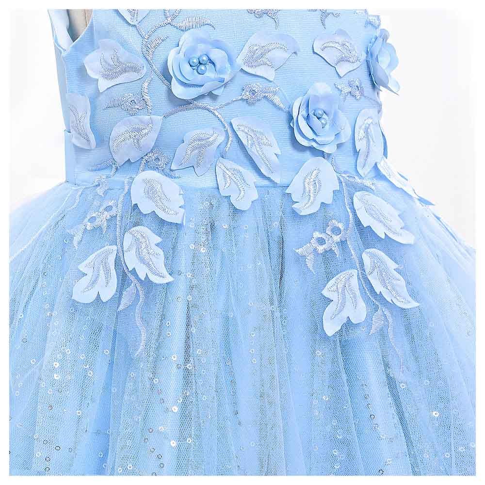 Ddaniela - Olivia Party Dress with Headband - Blue