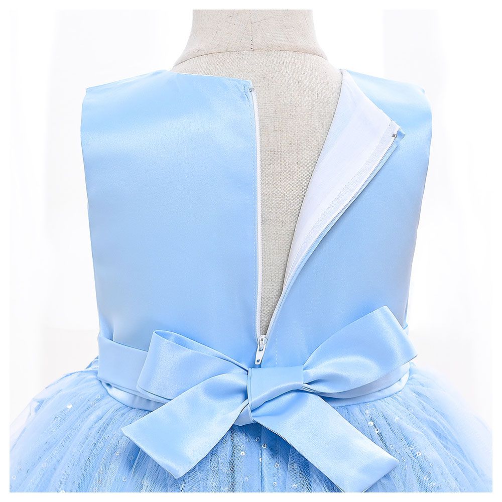 Ddaniela - Olivia Party Dress with Headband - Blue