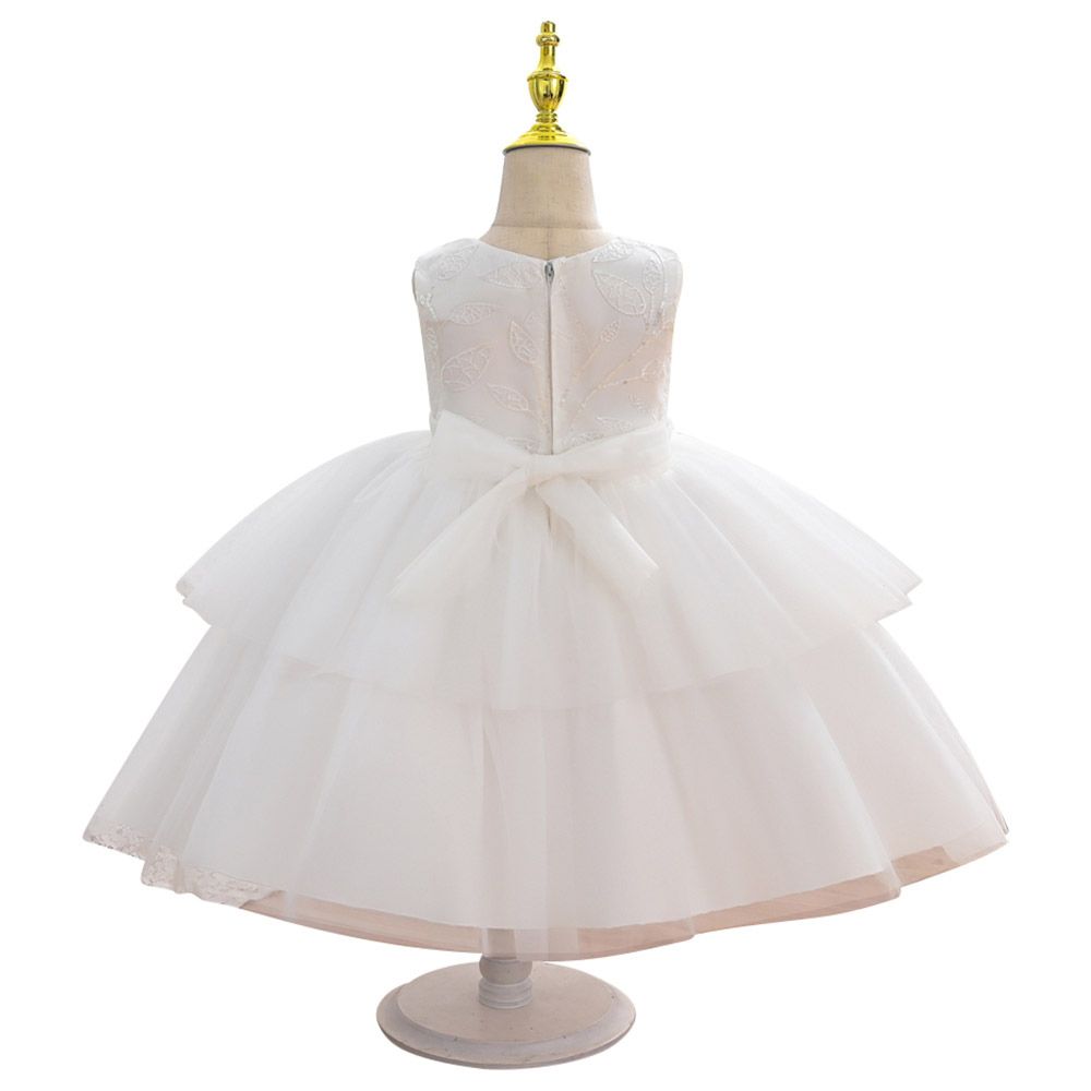 Ddaniela - Abigail Party Dress with Headband - White