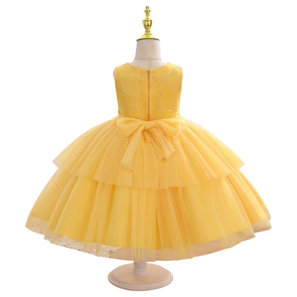 Ddaniela - Abigail Party Dress with Headband - Yellow