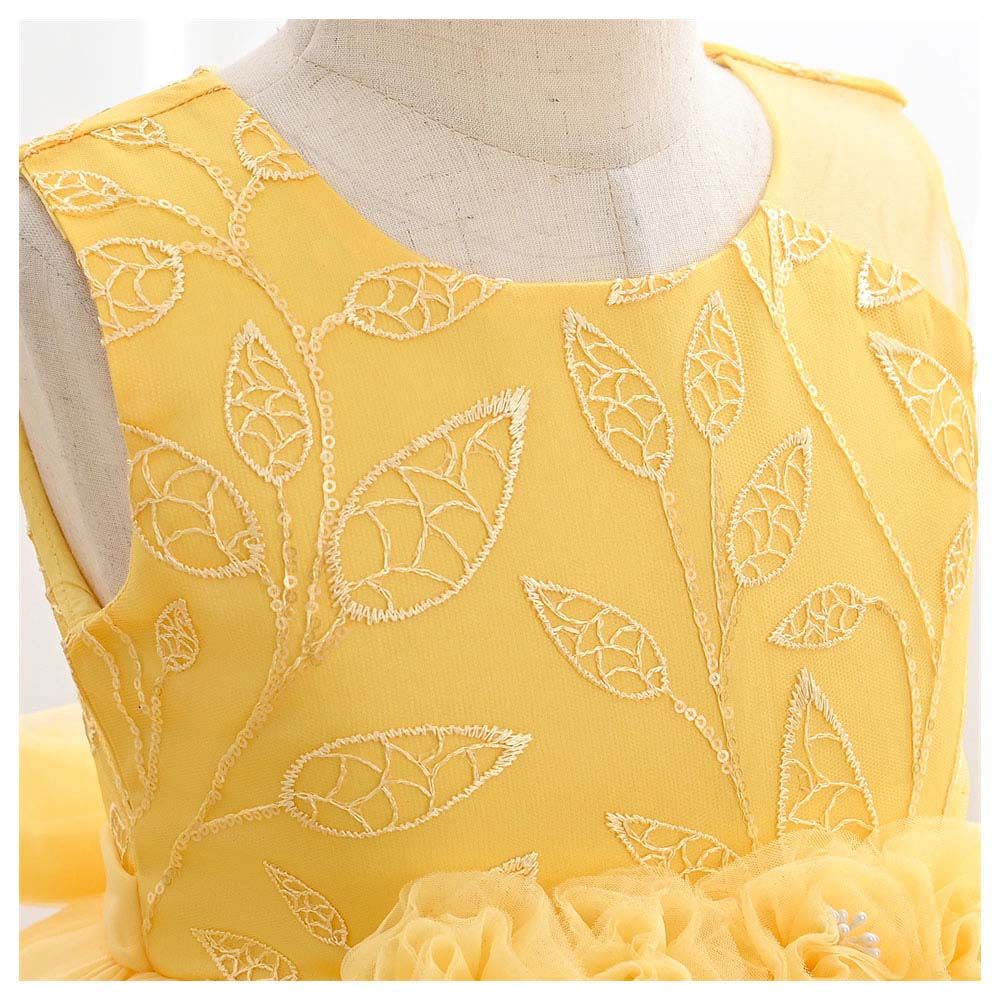 Ddaniela - Abigail Party Dress with Headband - Yellow