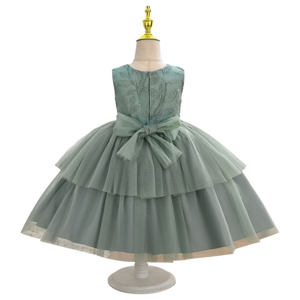 Ddaniela - Abigail Party Dress with Headband - Olive