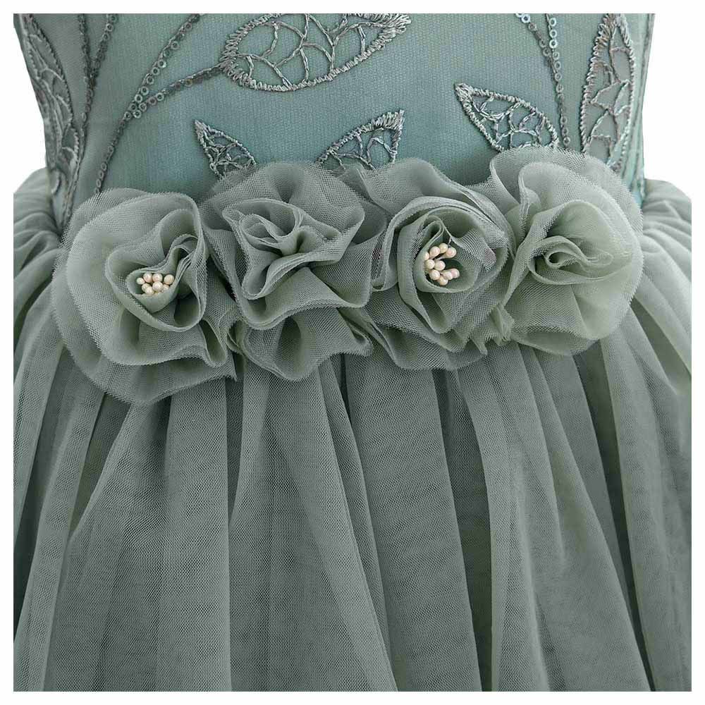 Ddaniela - Abigail Party Dress with Headband - Olive