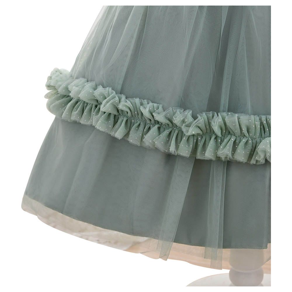 Ddaniela - Eleanor Party Dress with Headband - Olive