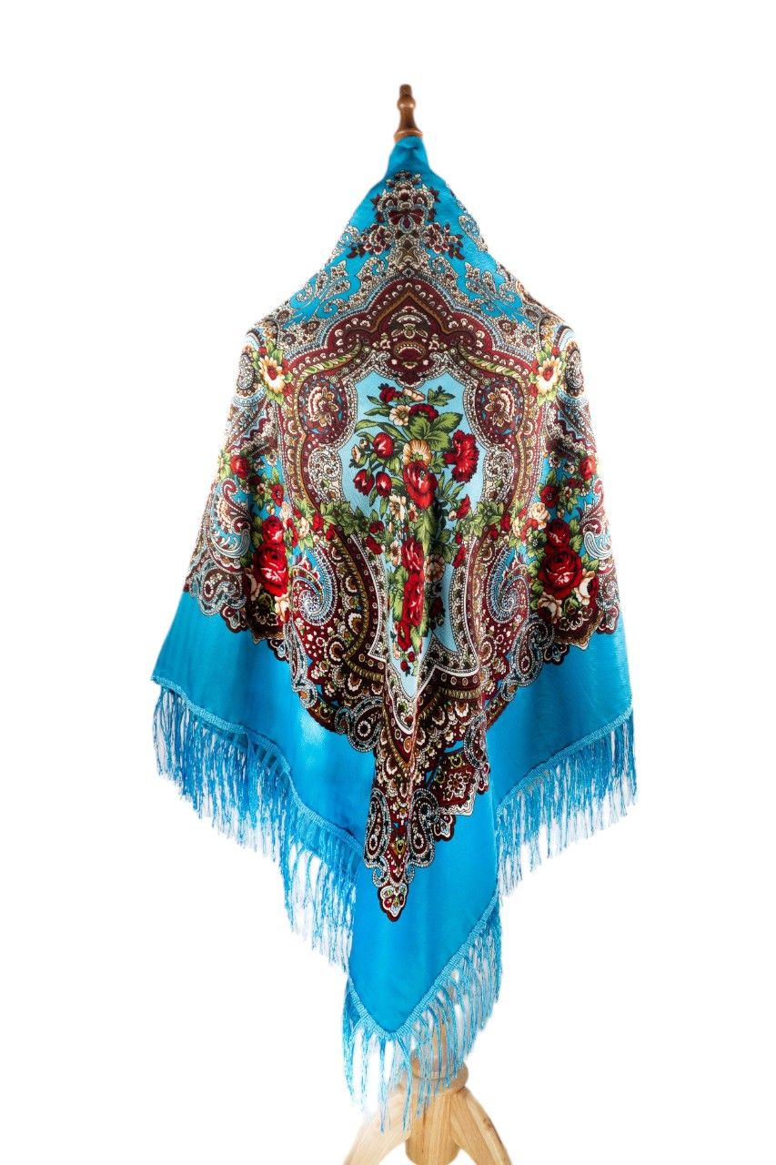 D' Daniela - Alesya Womens Cotton Long Tassel Print Shawl