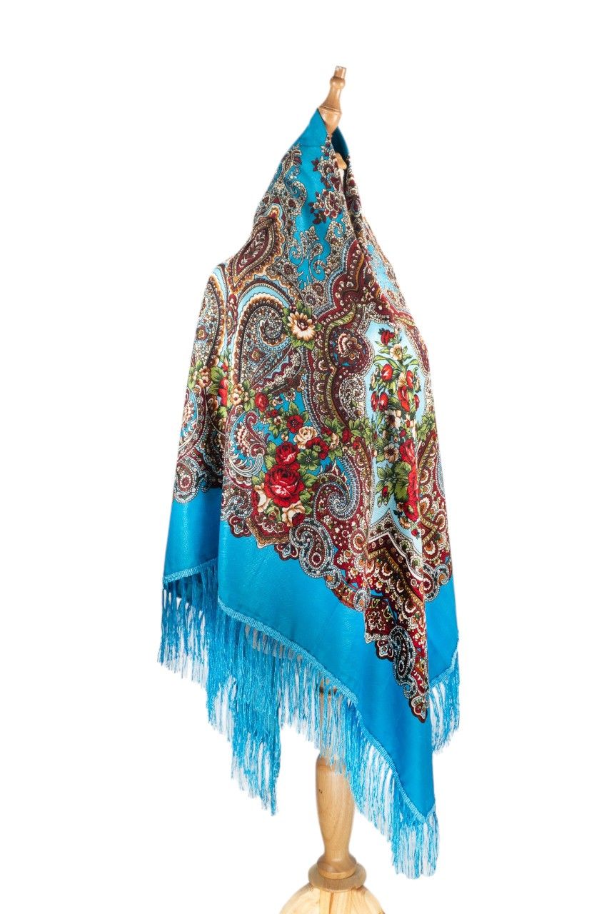 D' Daniela - Alesya Womens Cotton Long Tassel Print Shawl