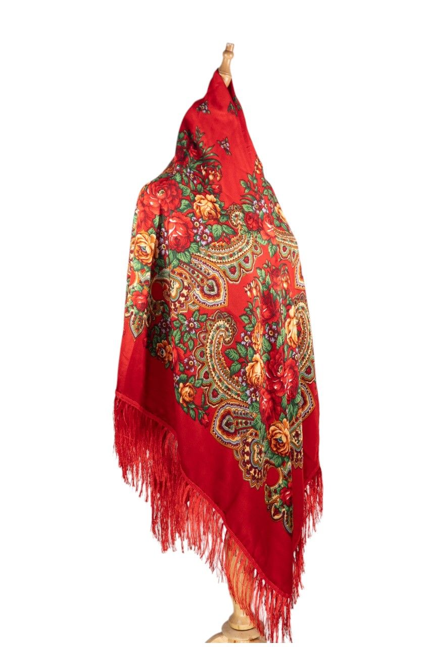 D' Daniela - Nadya Womens Cotton Long Tassel Print Shawl