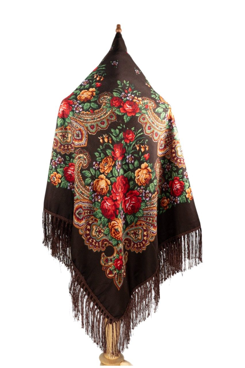 D' Daniela - Eleonora Womens Cotton Long Tassel Print Shawl