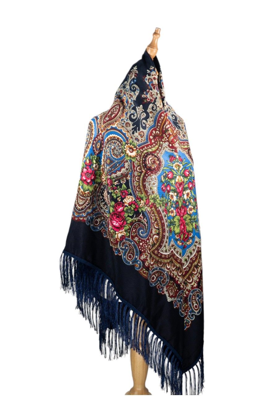 D' Daniela - Julia Womens Cotton Long Tassel Print Shawl