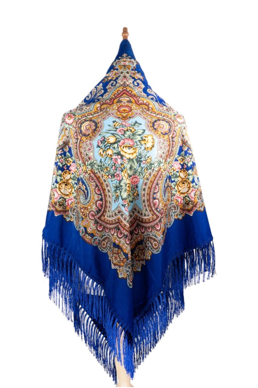 D' Daniela - Natalya Womens Cotton Long Tassel Print Shawl