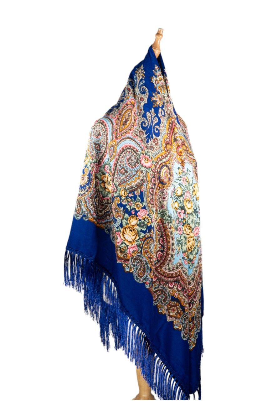 D' Daniela - Natalya Womens Cotton Long Tassel Print Shawl