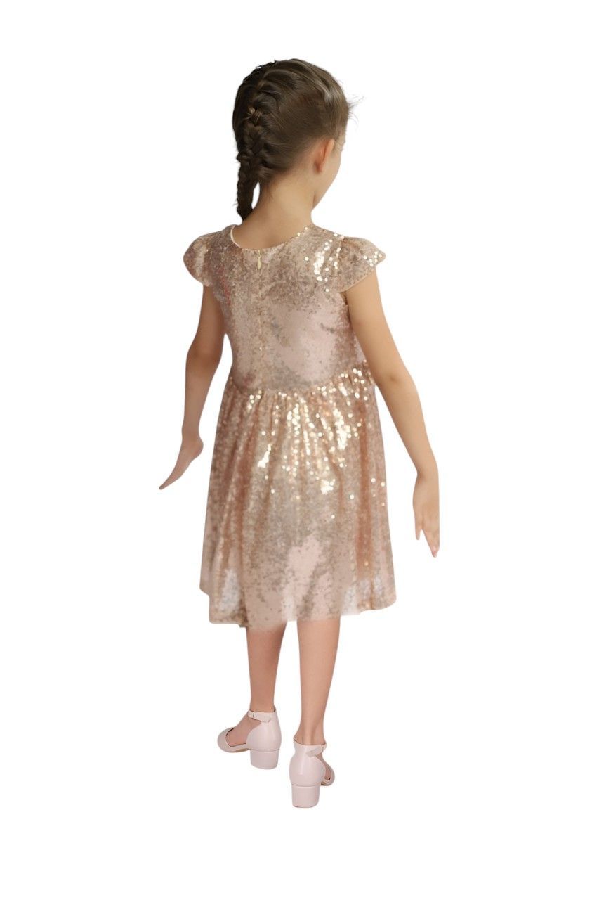 D' Daniela - Beads Glitter Dress - Rose Gold