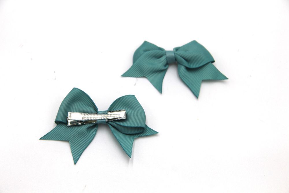 D' Daniela - Glasses and Bow Barrette Clip Set - Turquoise