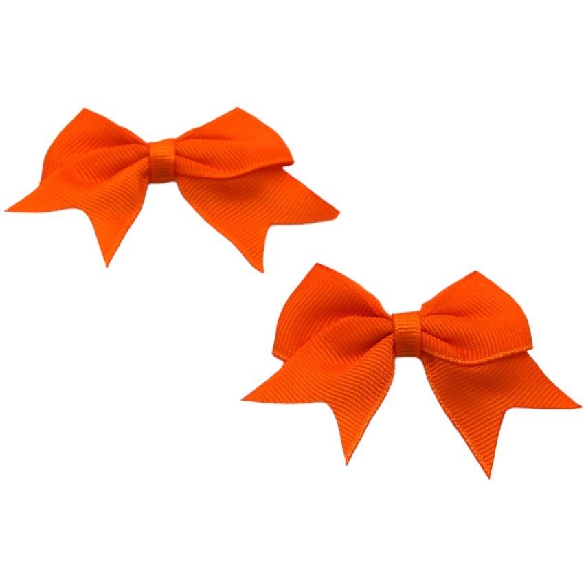 D' Daniela - Yasmin Heart Shaped Glasses And Bow Barrette Clip Set - 3pcs - Orange