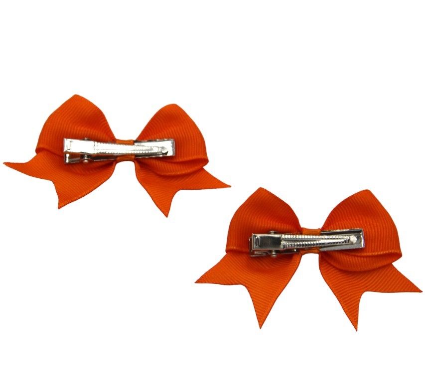 D' Daniela - Yasmin Heart Shaped Glasses And Bow Barrette Clip Set - 3pcs - Orange