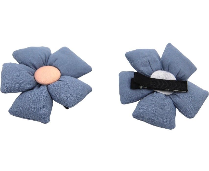 D' Daniela - Aida Glasses And Flower Shaped Clip Set - 3pcs - Cool Blue