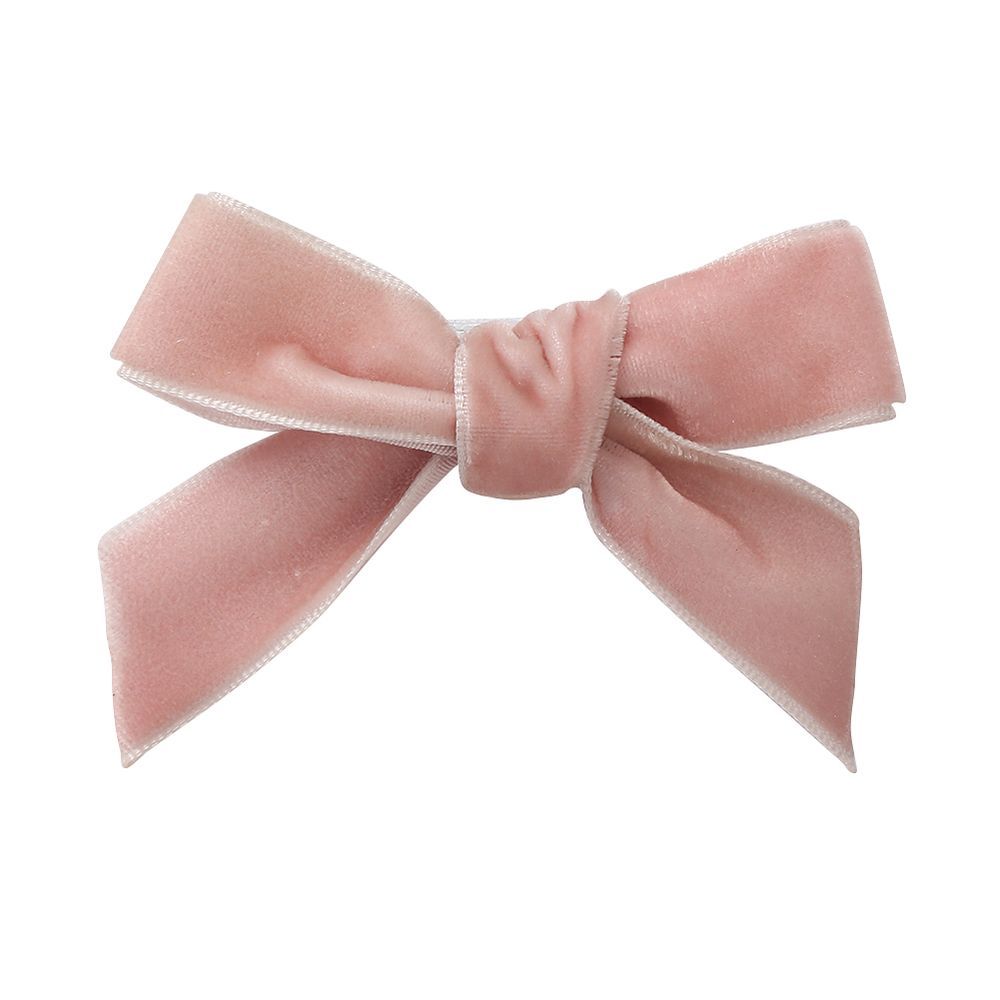 D' Daniela - Rana Ribbon Bow Clip Set For Babies & Girls - Dark Pink & White