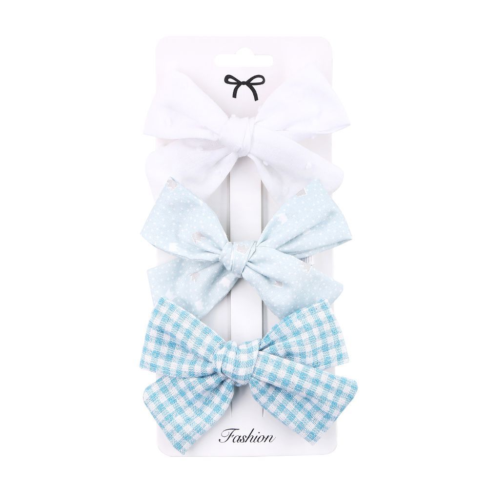 D' Daniela - Rabia Ribbon Bow Clip Set For Babies & Girls - Green & Multicolor