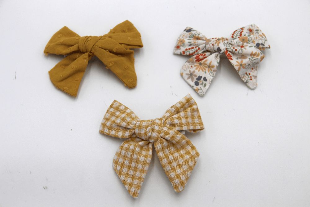 D' Daniela - Rabia Ribbon Bow Clip Set For Babies & Girls - Yellow & Multicolor