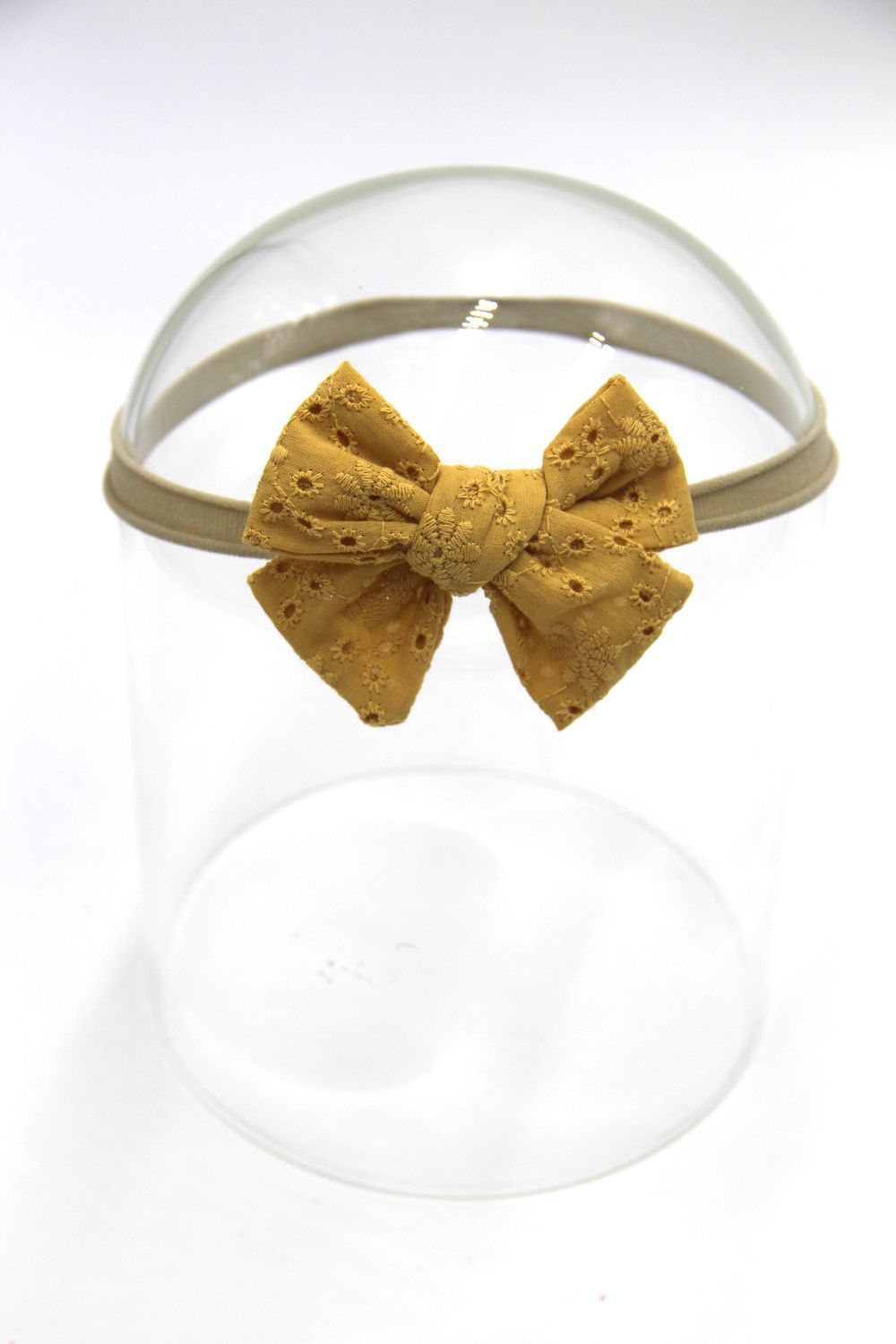 D' Daniela - Jana Ribbon Bow Clip Set W/ Ponytail For Babies & Girls - Yellow