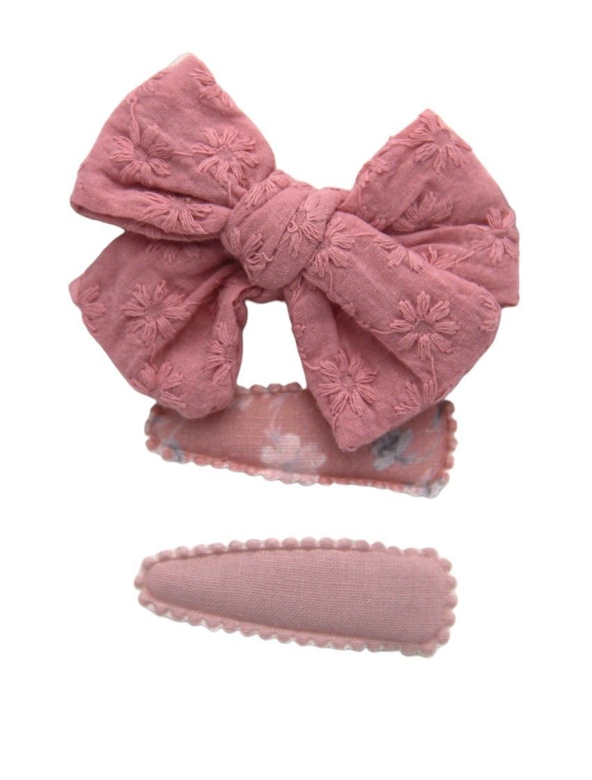 D' Daniela - Jana Ribbon Bow Clip Set - 3pcs - Pink