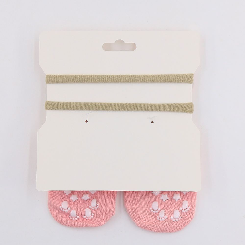 D' Daniela - Savannah Ribbon Bow Headband And Socks Set - Light Pink