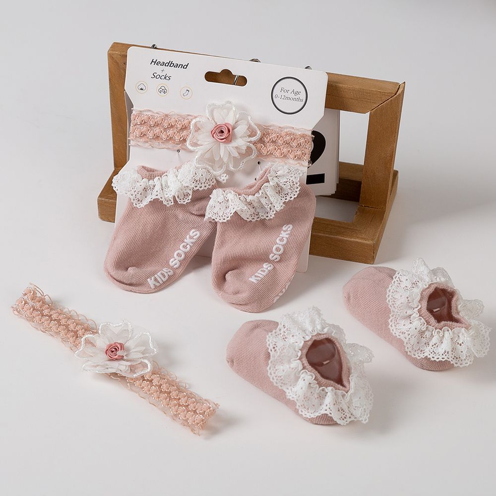 D' Daniela - Anna Headband And Socks Set - Pink