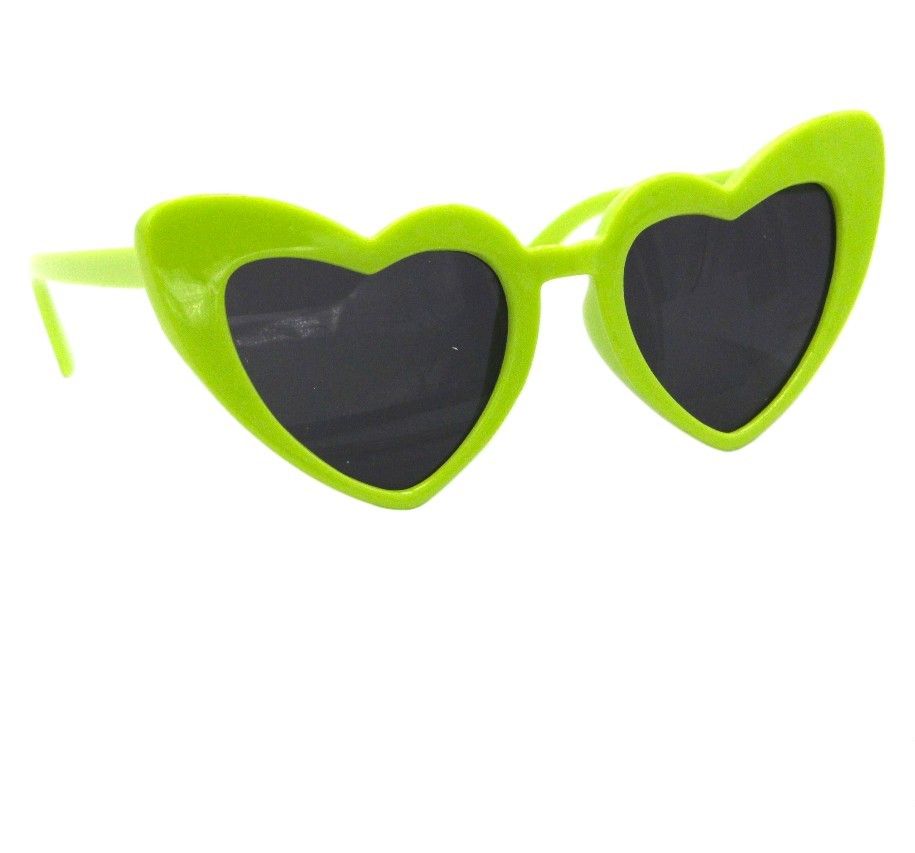 D' Daniela - Athena Glasses & Bow Barrette Ponytail Set - Neon Green