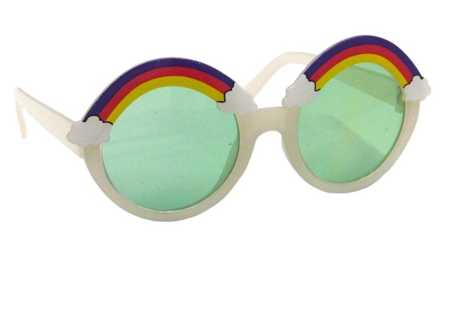 D' Daniela - Anaya Rainbow Glasses & Bow Barrette Ponytail Set - Light Green