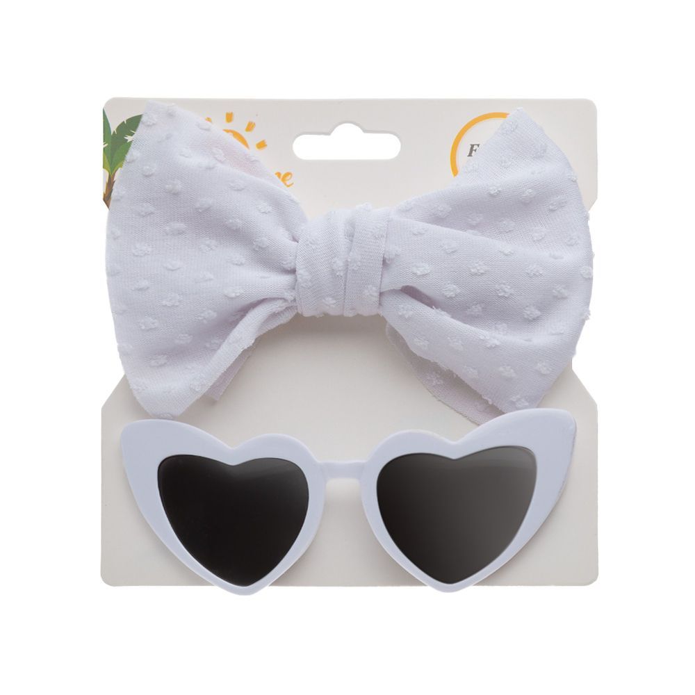 D' Daniela - Yara Glasses & Flower Headband Set - White