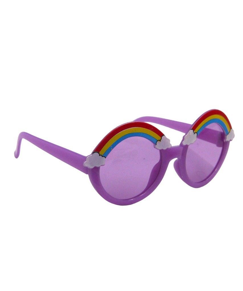 D' Daniela - Anaya Rainbow Glasses & Bow Barrette Ponytail Set - Purple