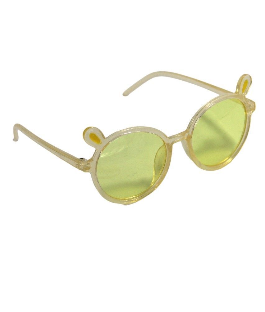 D' Daniela - Layla Glasses & Bow Barrette Ponytail Set - Yellow