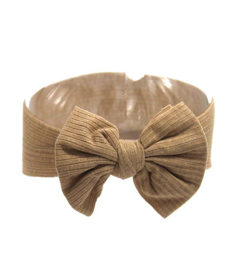 D' Daniela - Leila Glasses & Bow Barrette Ponytail Set - Brown