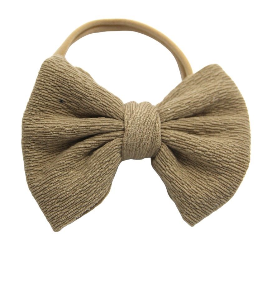 D' Daniela - Aisha Glasses & Bow Barrette Ponytail Set - Light Brown