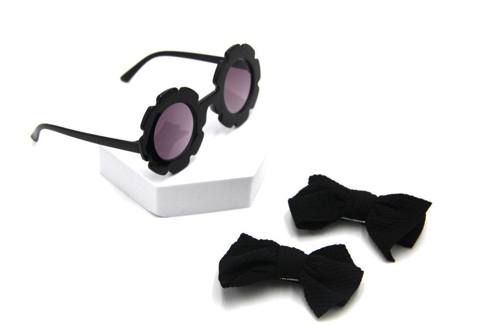 D' Daniela - Dana Glasses and Bow Barrette Clip Set - Black