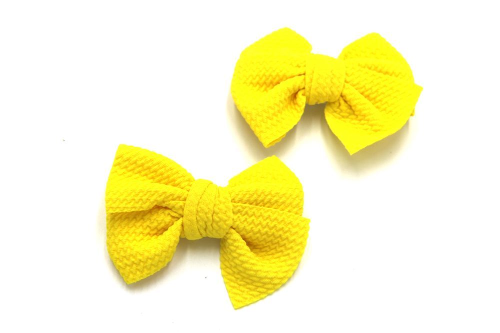 D' Daniela - Dana Glasses and Bow Barrette Clip Set - Bright Yellow