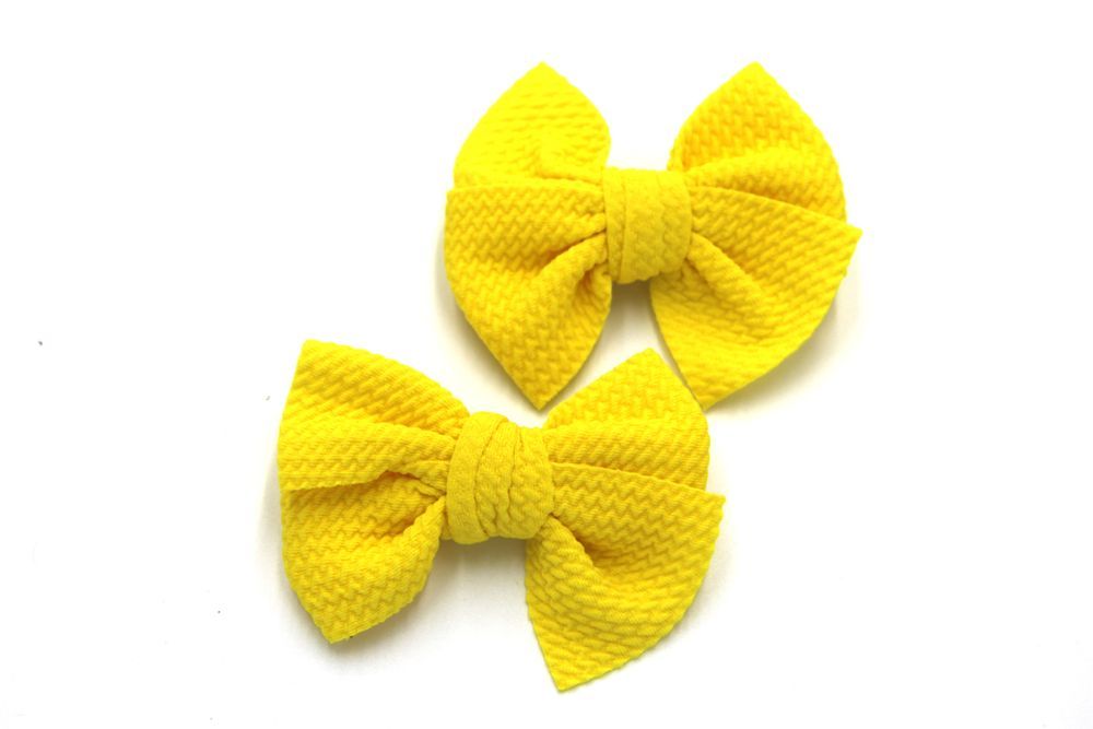 D' Daniela - Dana Glasses and Bow Barrette Clip Set - Bright Yellow