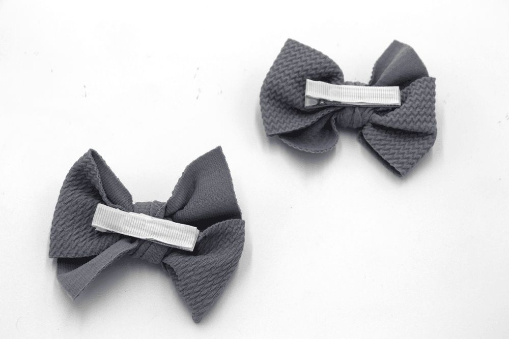 D' Daniela - Dana Glasses and Bow Barrette Clip Set - Grey