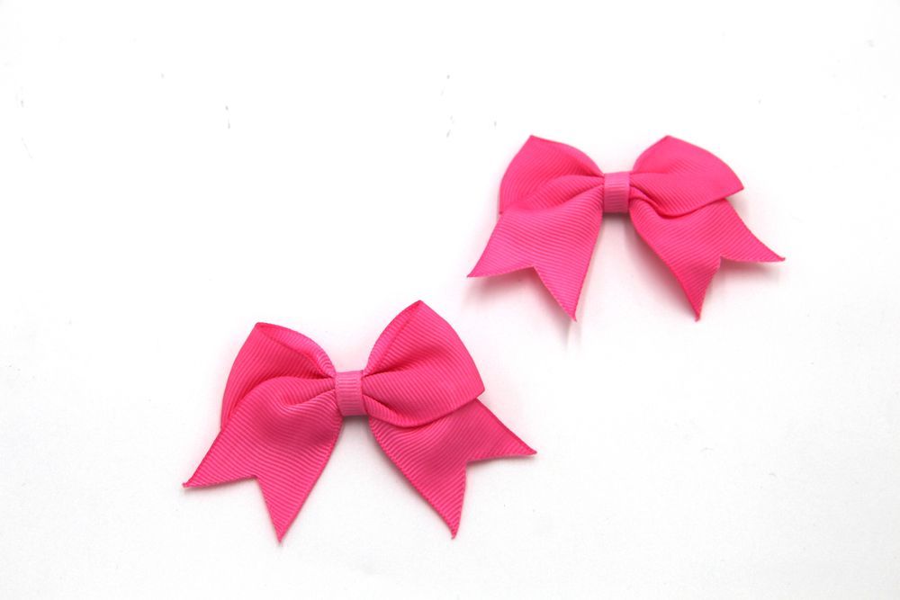 D' Daniela - Glasses and Bow Barrette Clip Set - Hot Pink