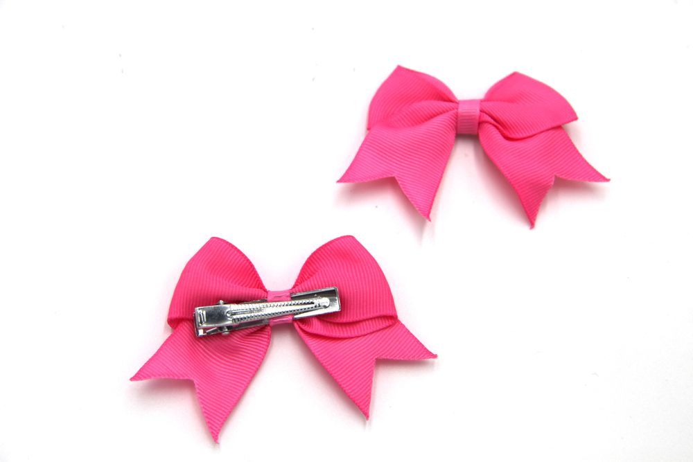 D' Daniela - Glasses and Bow Barrette Clip Set - Hot Pink